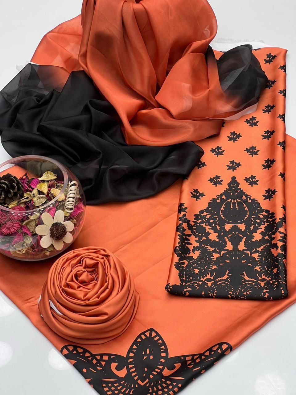 WINTER SILK DIGITAL PRINTED 3-PIECE - SD#38